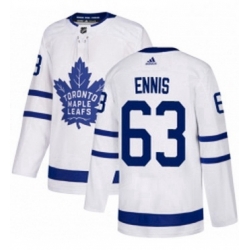 Mens Adidas Toronto Maple Leafs 63 Tyler Ennis Authentic White Away NHL Jersey 