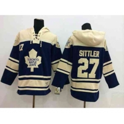 nhl jerseys toronto maple leafs #27 sittler blue-cream[pullover hooded sweatshirt]