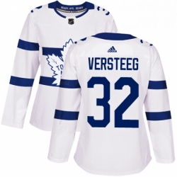 Womens Adidas Toronto Maple Leafs 32 Kris Versteeg Authentic White 2018 Stadium Series NHL Jersey 