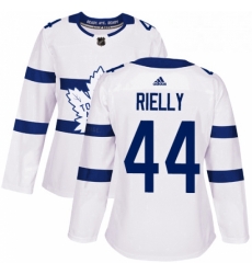 Womens Adidas Toronto Maple Leafs 44 Morgan Rielly Authentic White 2018 Stadium Series NHL Jersey 