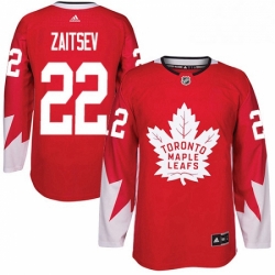 Youth Adidas Toronto Maple Leafs 22 Nikita Zaitsev Authentic Red Alternate NHL Jersey 