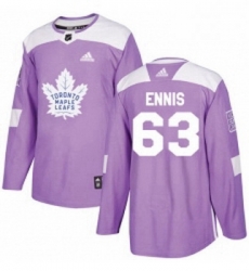 Youth Adidas Toronto Maple Leafs 63 Tyler Ennis Authentic Purple Fights Cancer Practice NHL Jersey 