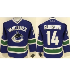 Canucks #14 Alex Burrows Blue Youth Stitched NHL Jersey II Canucks #14 Alex Burrows Blue Youth Stitched NHL Jersey II