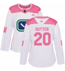 Womens Adidas Vancouver Canucks 20 Brandon Sutter Authentic WhitePink Fashion NHL Jersey Womens Adidas Vancouver Canucks 20 Brandon Sutter Authentic WhitePink Fashion NHL Jersey