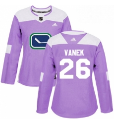 Womens Adidas Vancouver Canucks 26 Thomas Vanek Authentic Purple Fights Cancer Practice NHL Jersey Womens Adidas Vancouver Canucks 26 Thomas Vanek Authentic Purple Fights Cancer Practice NHL Jersey
