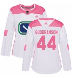 Womens Adidas Vancouver Canucks 44 Erik Gudbranson Authentic WhitePink Fashion NHL Jersey Womens Adidas Vancouver Canucks 44 Erik Gudbranson Authentic WhitePink Fashion NHL Jersey