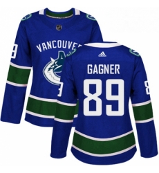 Womens Adidas Vancouver Canucks 89 Sam Gagner Premier Blue Home NHL Jersey Womens Adidas Vancouver Canucks 89 Sam Gagner Premier Blue Home NHL Jersey