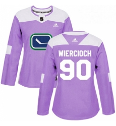 Womens Adidas Vancouver Canucks 90 Patrick Wiercioch Authentic Purple Fights Cancer Practice NHL Jersey Womens Adidas Vancouver Canucks 90 Patrick Wiercioch Authentic Purple Fights Cancer Practice NHL Jersey