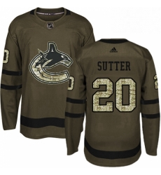 Youth Adidas Vancouver Canucks 20 Brandon Sutter Authentic Green Salute to Service NHL Jersey Youth Adidas Vancouver Canucks 20 Brandon Sutter Authentic Green Salute to Service NHL Jersey