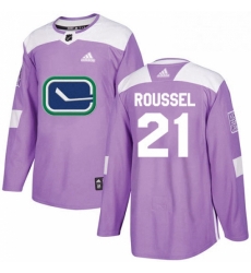 Youth Adidas Vancouver Canucks 21 Antoine Roussel Authentic Purple Fights Cancer Practice NHL Jersey Youth Adidas Vancouver Canucks 21 Antoine Roussel Authentic Purple Fights Cancer Practice NHL Jersey