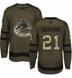 Youth Adidas Vancouver Canucks 21 Loui Eriksson Premier Green Salute to Service NHL Jersey Youth Adidas Vancouver Canucks 21 Loui Eriksson Premier Green Salute to Service NHL Jersey