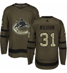 Youth Adidas Vancouver Canucks 31 Anders Nilsson Authentic Green Salute to Service NHL Jersey Youth Adidas Vancouver Canucks 31 Anders Nilsson Authentic Green Salute to Service NHL Jersey