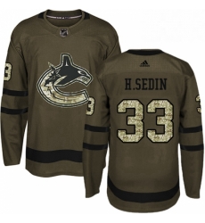 Youth Adidas Vancouver Canucks 33 Henrik Sedin Premier Green Salute to Service NHL Jersey Youth Adidas Vancouver Canucks 33 Henrik Sedin Premier Green Salute to Service NHL Jersey