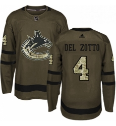 Youth Adidas Vancouver Canucks 4 Michael Del Zotto Authentic Green Salute to Service NHL Jersey Youth Adidas Vancouver Canucks 4 Michael Del Zotto Authentic Green Salute to Service NHL Jersey