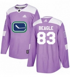 Youth Adidas Vancouver Canucks 83 Jay Beagle Authentic Purple Fights Cancer Practice NHL Jersey Youth Adidas Vancouver Canucks 83 Jay Beagle Authentic Purple Fights Cancer Practice NHL Jersey