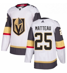 Womens Adidas Vegas Golden Knights 25 Stefan Matteau Authentic White Away NHL Jersey 