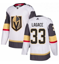 Womens Adidas Vegas Golden Knights 33 Maxime Lagace Authentic White Away NHL Jersey 