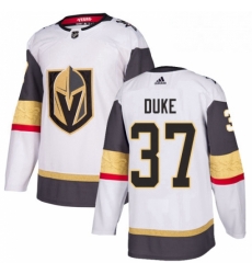 Womens Adidas Vegas Golden Knights 37 Reid Duke Authentic White Away NHL Jersey 