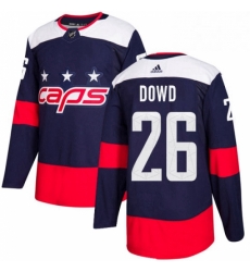 Youth Adidas Washington Capitals 26 Nic Dowd Authentic Navy Blue 2018 Stadium Series NHL Jersey 