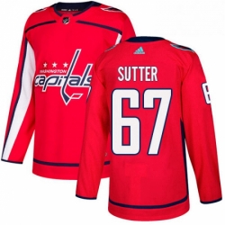 Youth Adidas Washington Capitals 67 Riley Sutter Authentic Red Home NHL Jerse