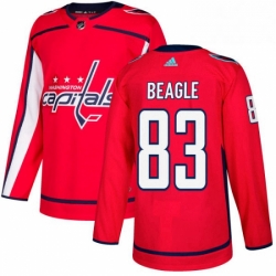 Youth Adidas Washington Capitals 83 Jay Beagle Authentic Red Home NHL Jersey 