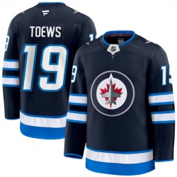 Men Winnipeg Jets 19 Jonathan Toews Navy 2024 25 Home Stitched Hockey Jersey