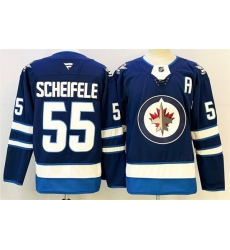 Men Winnipeg Jets 55 Mark Scheifele Navy 2024 25 With A Patch Home Stitched Hockey Jersey Men Winnipeg Jets 55 Mark Scheifele Navy 2024 25 With A Patch Home Stitched Hockey Jersey