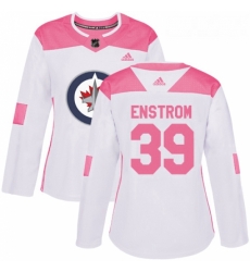 Womens Adidas Winnipeg Jets 39 Tobias Enstrom Authentic WhitePink Fashion NHL Jersey Womens Adidas Winnipeg Jets 39 Tobias Enstrom Authentic WhitePink Fashion NHL Jersey