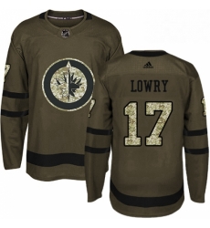 Youth Adidas Winnipeg Jets 17 Adam Lowry Premier Green Salute to Service NHL Jersey Youth Adidas Winnipeg Jets 17 Adam Lowry Premier Green Salute to Service NHL Jersey