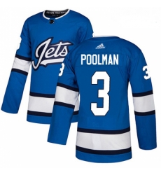 Youth Adidas Winnipeg Jets 3 Tucker Poolman Authentic Blue Alternate NHL Jersey Youth Adidas Winnipeg Jets 3 Tucker Poolman Authentic Blue Alternate NHL Jersey