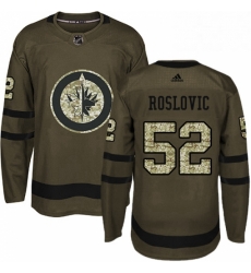 Youth Adidas Winnipeg Jets 52 Jack Roslovic Premier Green Salute to Service NHL Jersey Youth Adidas Winnipeg Jets 52 Jack Roslovic Premier Green Salute to Service NHL Jersey