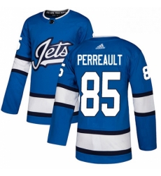 Youth Adidas Winnipeg Jets 85 Mathieu Perreault Authentic Blue Alternate NHL Jersey 
