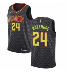 Womens Nike Atlanta Hawks 24 Kent Bazemore Swingman Black Road NBA Jersey Icon Edition 