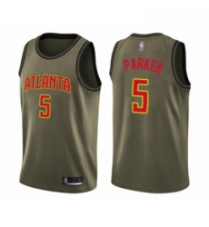 Youth Atlanta Hawks 5 Jabari Parker Swingman Green Salute to Service Basketball Jersey 