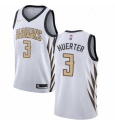 Youth Nike Atlanta Hawks 3 Kevin Huerter Swingman White NBA Jersey City Edition 