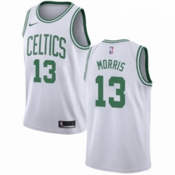 Mens Nike Boston Celtics 13 Marcus Morris Authentic White NBA Jersey Association Edition 