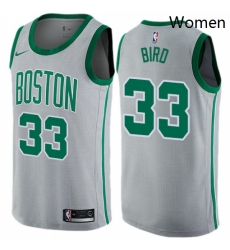 Womens Nike Boston Celtics 33 Larry Bird Swingman Gray NBA Jersey City Edition Womens Nike Boston Celtics 33 Larry Bird Swingman Gray NBA Jersey City Edition