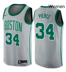 Womens Nike Boston Celtics 34 Paul Pierce Swingman Gray NBA Jersey City Edition Womens Nike Boston Celtics 34 Paul Pierce Swingman Gray NBA Jersey City Edition