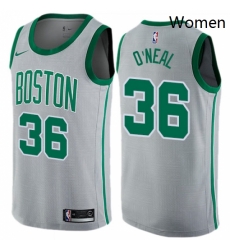 Womens Nike Boston Celtics 36 Shaquille ONeal Swingman Gray NBA Jersey City Edition Womens Nike Boston Celtics 36 Shaquille ONeal Swingman Gray NBA Jersey City Edition