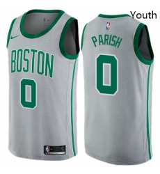 Youth Nike Boston Celtics 0 Robert Parish Swingman Gray NBA Jersey City Edition 