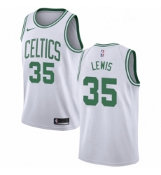 Youth Nike Boston Celtics 35 Reggie Lewis Swingman White NBA Jersey Association Edition 