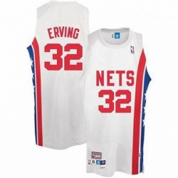 Mens Adidas Brooklyn Nets 32 Julius Erving Swingman White ABA Retro Throwback NBA Jersey