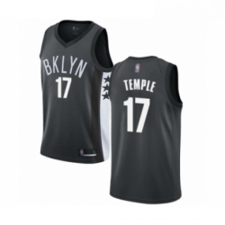 Womens Brooklyn Nets 17 Garrett Temple Authentic Gray Basketball Jersey Statement Edition 