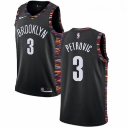 Womens Nike Brooklyn Nets 3 Drazen Petrovic Swingman Black NBA Jersey 2018 19 City Edition