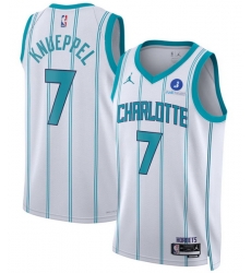 Men Kon Knueppel Teal Charlotte Hornets 2025 NBA Draft First Round Pick Fast Break Replica Jersey Icon Edition