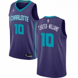 Womens Nike Jordan Charlotte Hornets 10 Michael Carter Williams Swingman Purple NBA Jersey Statement Edition 