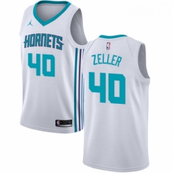 Womens Nike Jordan Charlotte Hornets 40 Cody Zeller Swingman White NBA Jersey Association Edition