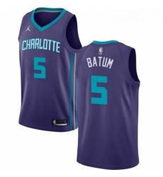 Womens Nike Jordan Charlotte Hornets 5 Nicolas Batum Swingman Purple NBA Jersey Statement Edition