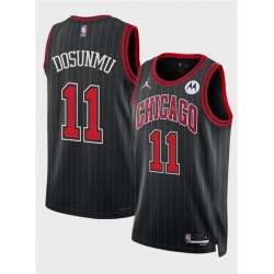 Men Chicago Bulls 11 Ayo Dosunmu Black 2024 Statement Edition Stitched Basketball Jersey