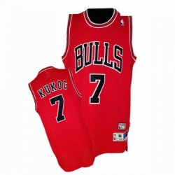 Mens Adidas Chicago Bulls 7 Tony Kukoc Authentic Red Throwback NBA Jersey
